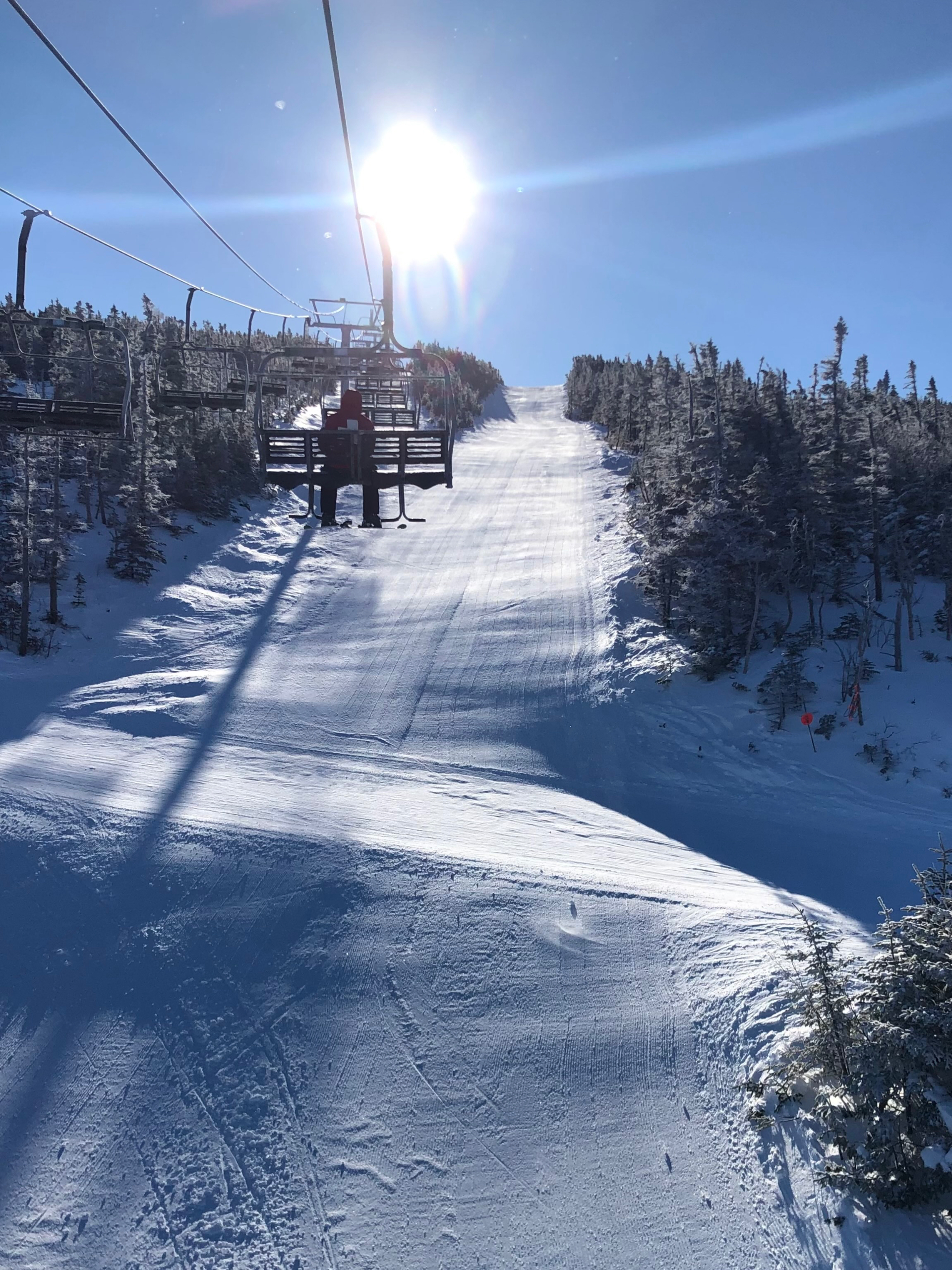 Mountain trail with morning light